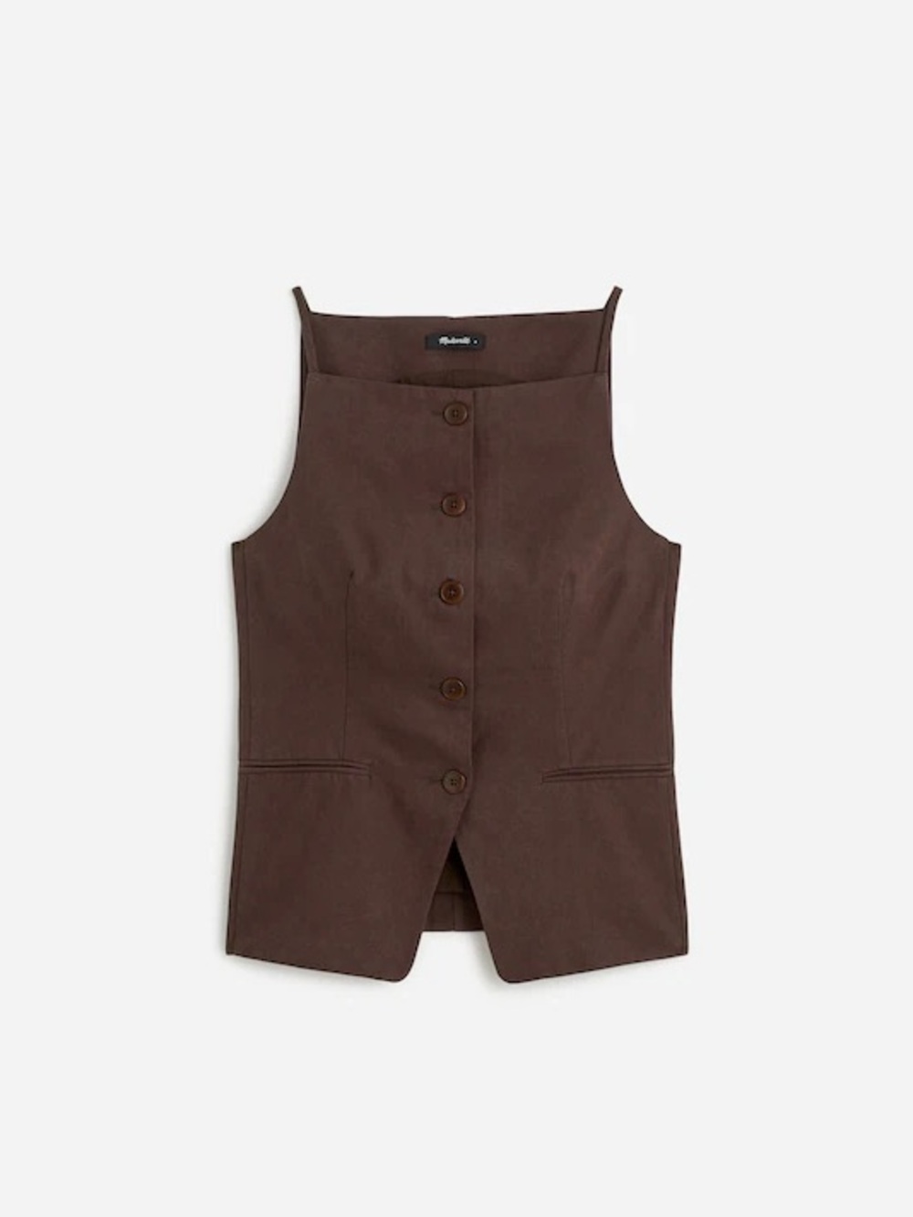 Madewell Square-Neck Vest in Drapey Twill size 10